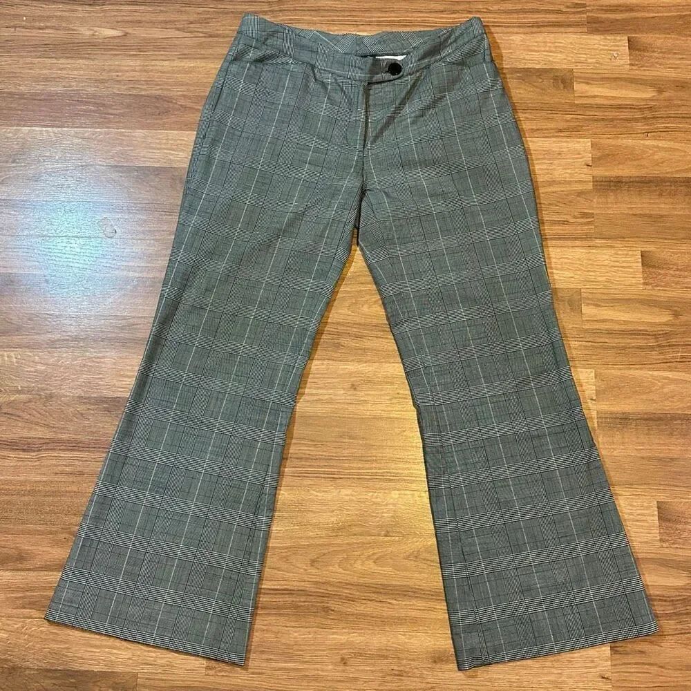Kenzie Plaid Dress Pants Black and White | Women Size 10